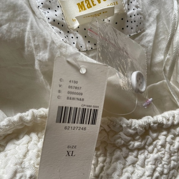 Anthropologie Maeve Colorblocked Contrast Midi Dress Smocked Black White - Picture 10 of 10